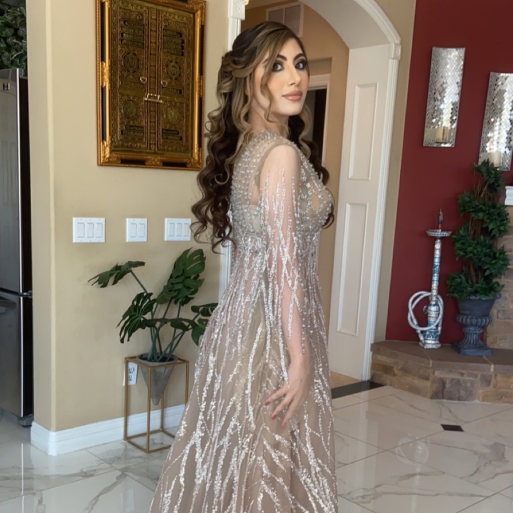 Silver Embellished Dress